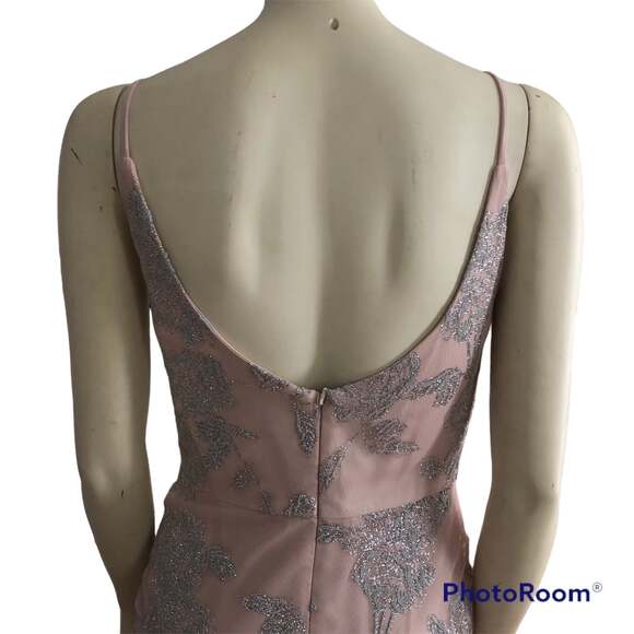 NWT Hayley Paige Occasions style 5717 low back sleeveless blush color size 2 - Picture 9 of 12